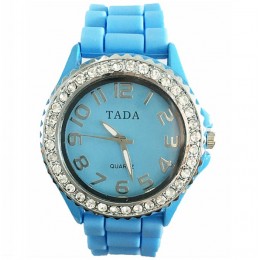 Ceas Chic Bleu cu Cristale 